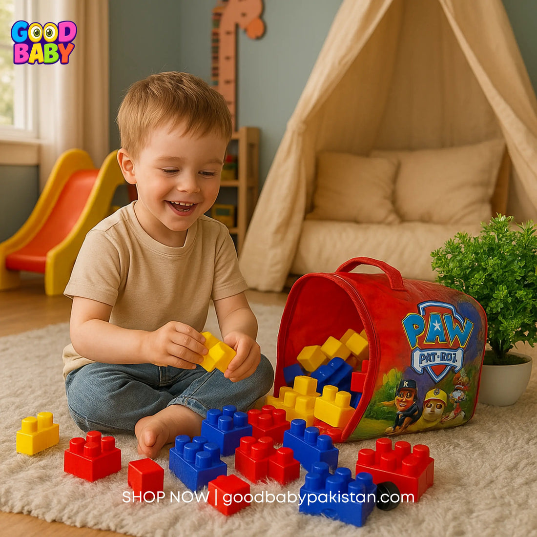 Paw Patrol Blocks Set – 110 Pieces - GOODBABYPAKISTAN