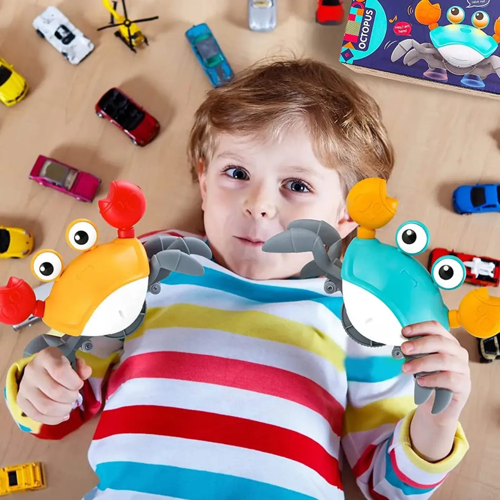 "Perfect Birthday Gift for Toddlers – Musical Crawling Crab Sensor Toy for Kids in Pakistan"