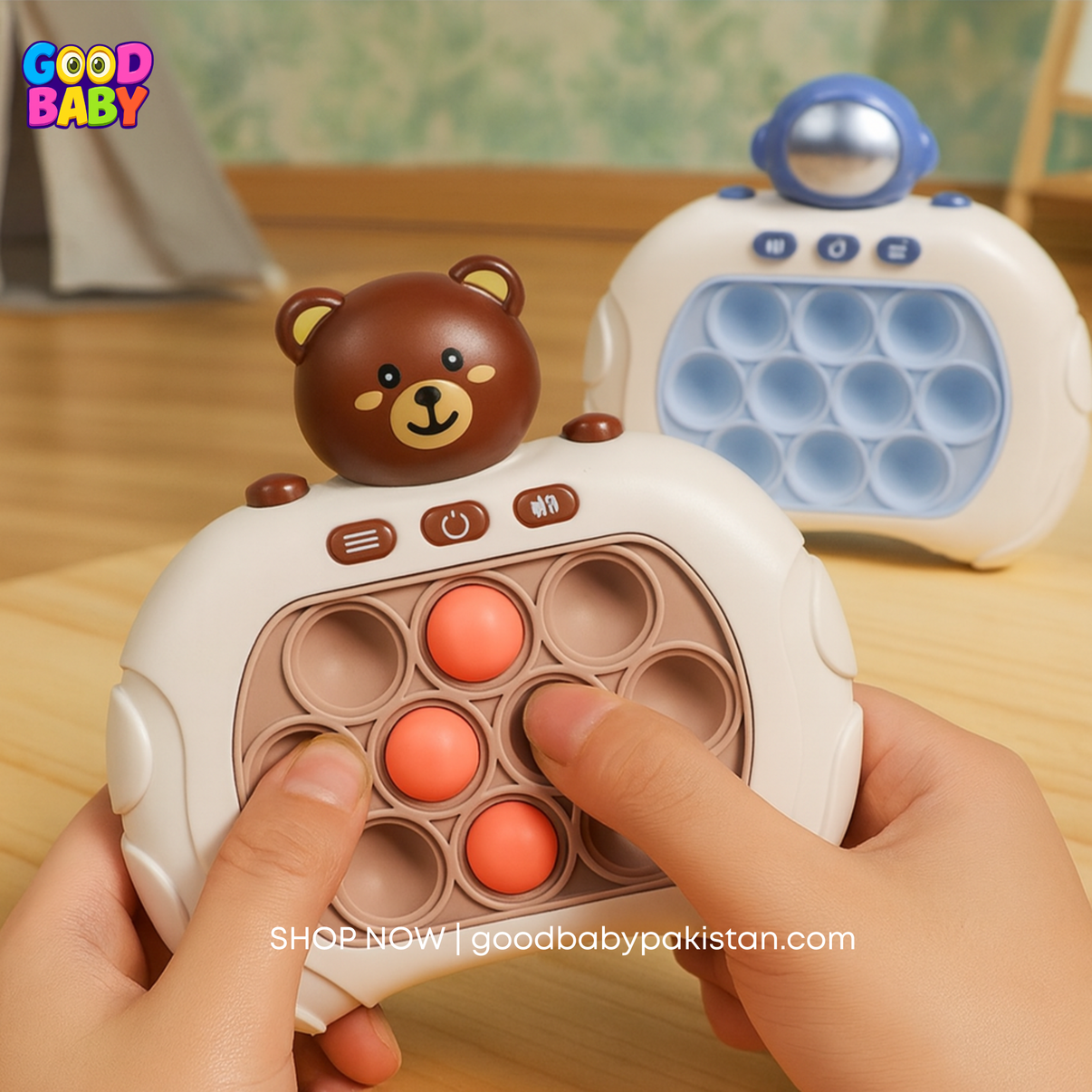 “Pop Fidget Sensory Toy by GoodBabyPakistan – silicone bubble pop toy for stress relief