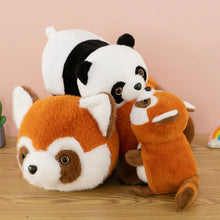 2-in-1 reversible panda to raccoon plush toy – soft, eco-friendly stuffed animal for kids and toddlers