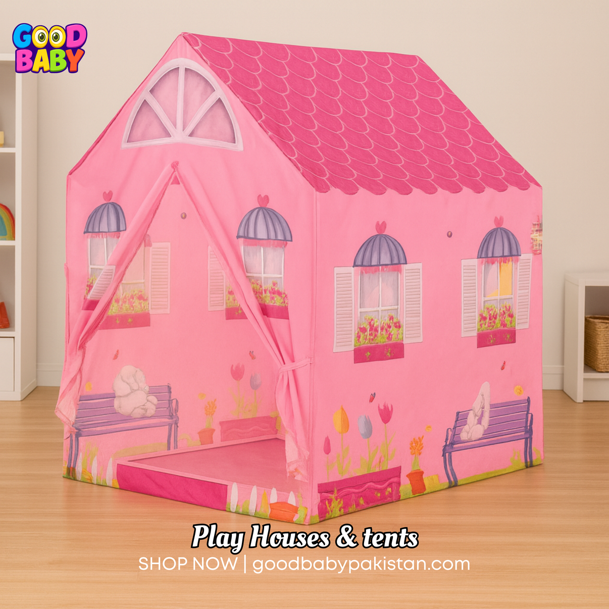 “SKEDIZ Jumbo Dollhouse Play Tent for girls by GoodBabyPakistan”