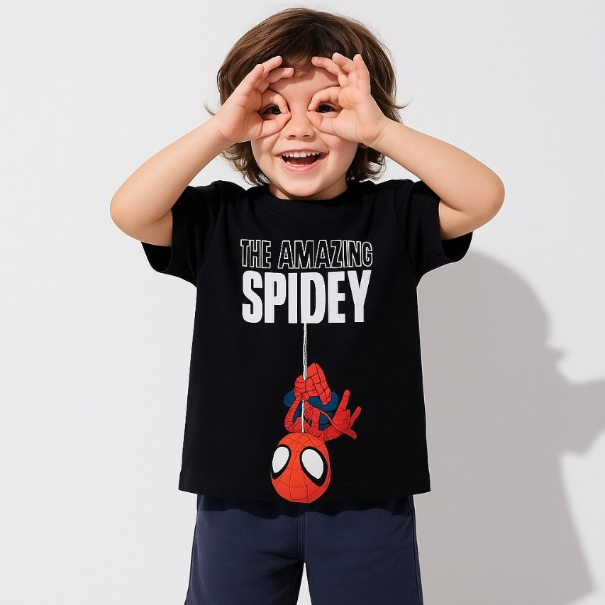 “Spidey printed tee for kids premium cotton GoodBabyPakistan”