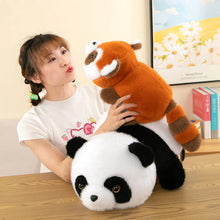 2-in-1 reversible panda to raccoon plush toy – soft, eco-friendly stuffed animal for kids and toddlers