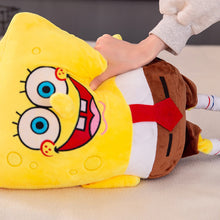 Ultra-soft 35cm SpongeBob SquarePants plush toy in classic yellow outfit – perfect for kids and SpongeBob fans, made from non-toxic materials, huggable and durable for playtime or as a collectible.