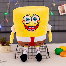 Ultra-soft 35cm SpongeBob SquarePants plush toy in classic yellow outfit – perfect for kids and SpongeBob fans, made from non-toxic materials, huggable and durable for playtime or as a collectible.