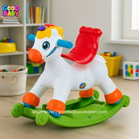Colorful unicorn rocker with wide stable base for kids – GoodBabyPakistan