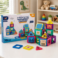 Magna Tiles Building Blocks Set – 70 Pieces Educational Magnetic Tiles GOODBABYPAKISTAN