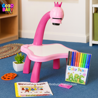 giraffe style projector desk pink for kids by goodbabypakistan