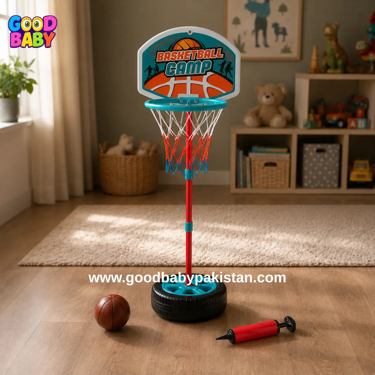 kids adjustable basketball hoop toy for boys and girls