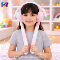 kids plush bunny earmuffs winter ear warmers for children
