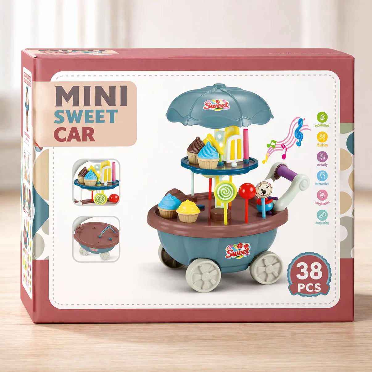 mini ice cream cart toy for kids Pakistan with accessories